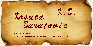 Košuta Durutović vizit kartica